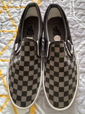 Vans Slip-On Checkerboard in Black and Gray